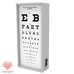 Látásvizsgáló tábla Kettesy 1 oszlopos - betűs 5m