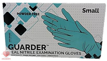  Nitril kékeszöld púdermentes vizsgálókesztyű, 100 db