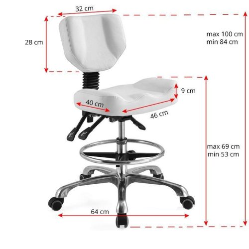 Forgó ülőke háttámlával, ergonómikus kialakítással (komfort). (9193)