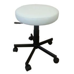   Laborszék, gázrugóval, 40 cm átmérőjű ülő felülettel, választható színű műbőrrel