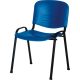 ISO Colorplast váró szék, fekete színterezett vázzal