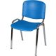  ISO Colorplast váró szék, krómozott vázzal.