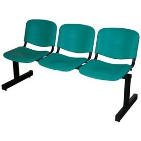   Várótermi pad 2-3-4 üléses ISO Color plast, fekete vázzal