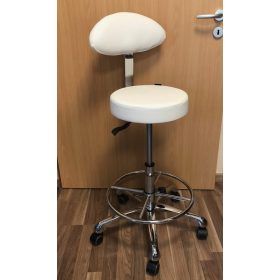   Háttámlás magasgázrugós, lábtartós, laborszék (1023L)