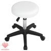  Forgó ülőke, fehér műbőrrel, műanyag talppal