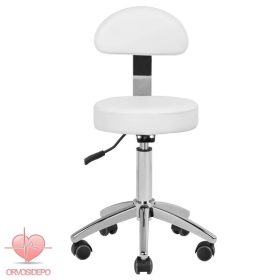   Háttámlás, gázrugós forgó ülőke, króm vázzal, görgőkkel (0764)