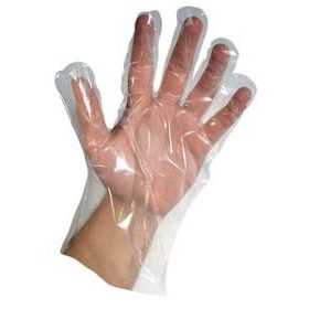 PE fólia kesztyű, áttetsző. Nem steril. 100 db/csomag