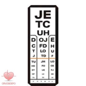 Látásvizsgáló papírmasé felnőtt betűs-villás 5 m.