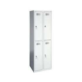   Öltözőszekrény, fém, szellőzővel, 4 osztott ajtó, széles  (422 w)