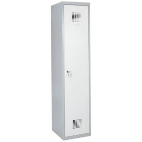   Öltözőszekrény, fém, dupla szellőzővel, 1 ajtós (310w)