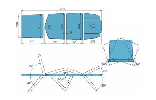 Rehabilitációs vizsgálóágy, elektromos (SR T)