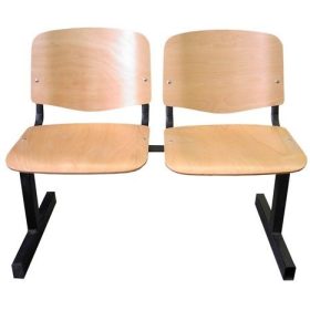   Várótermi pad, fa üléssel, 2-3 vagy 4 személyes változatban