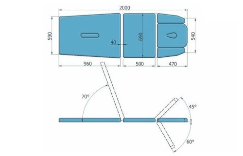 Rehabilitációs ágy/kezelőszék, állítható magasítással (SRF)