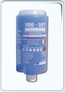 INNO-SEPT kézfertőtlenítő szappan Baktericid (MRSA), fungicid, virucid, tuberkulocid hatású. 500 ml.